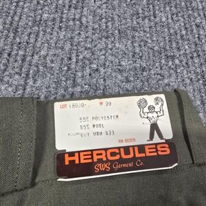 Sears Hercules Pants Mens 32x36 Green Wool Blend Workwear 40s 50s True Vintage